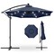 Best Choice Products 10ft Solar LED Offset Hanging Outdoor Market Patio Umbrella w/ Adjustable Tilt